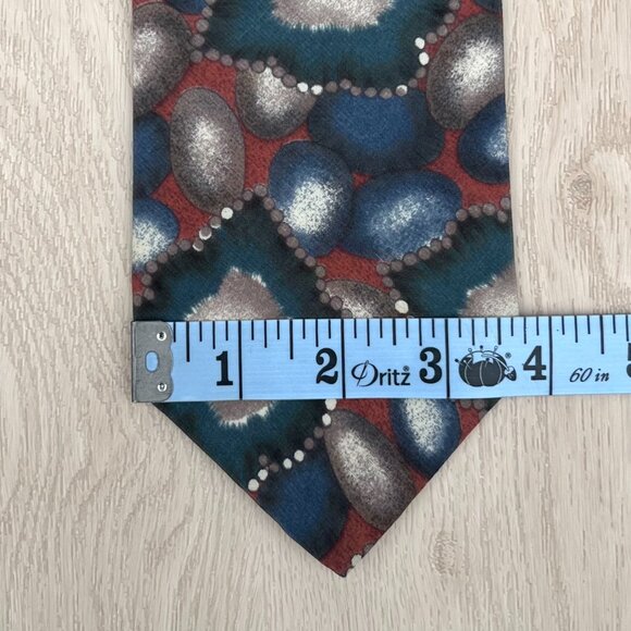 Vintage 90s Christian Dior Monsieur Men's Italy Made 100% Silk Necktie 59"x3.75" - Picture 8 of 11